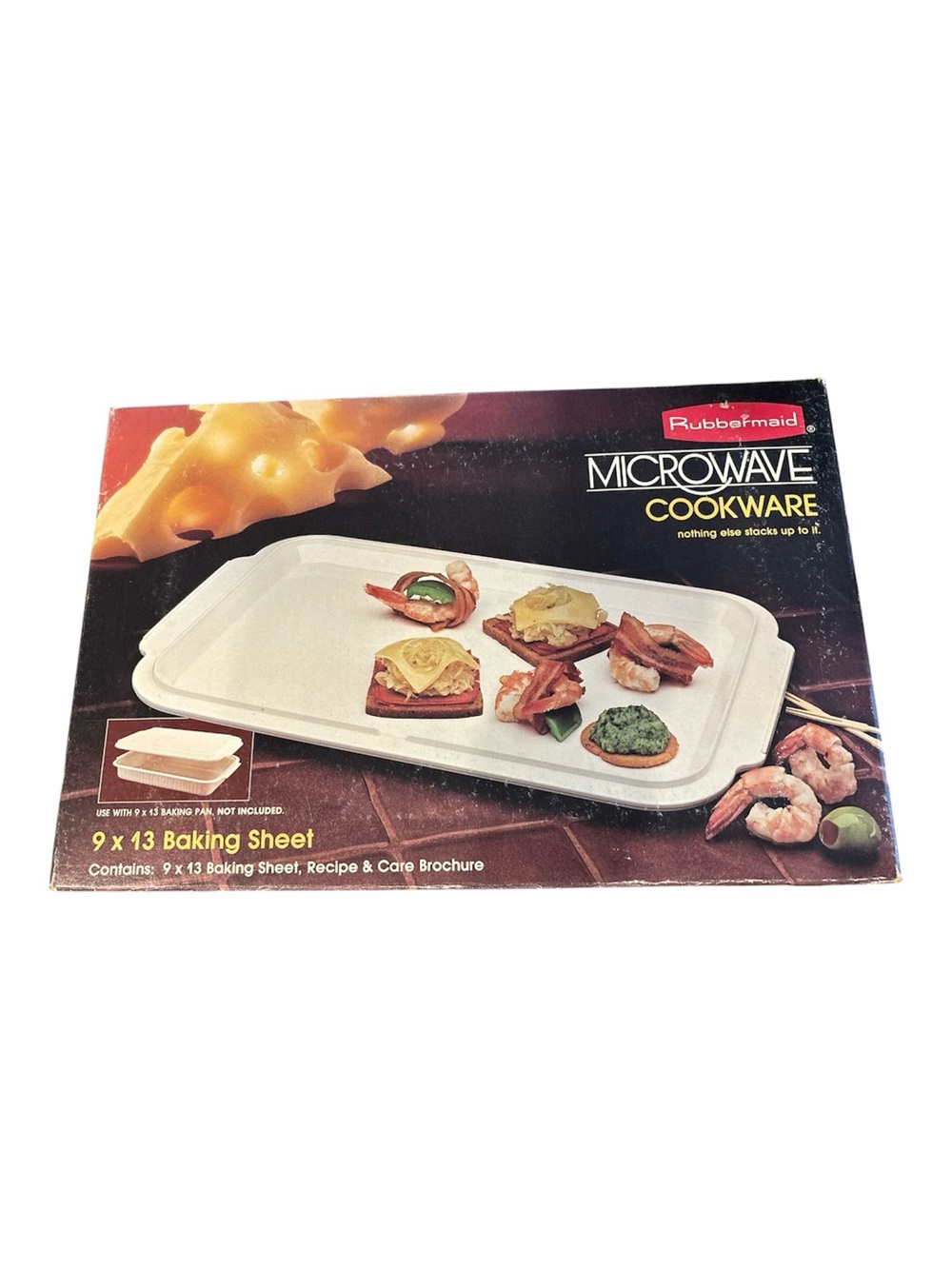 Rubbermaid Microwave 9 X 13 Baking Sheet Easy Clean Wont Break Warp New Vintage